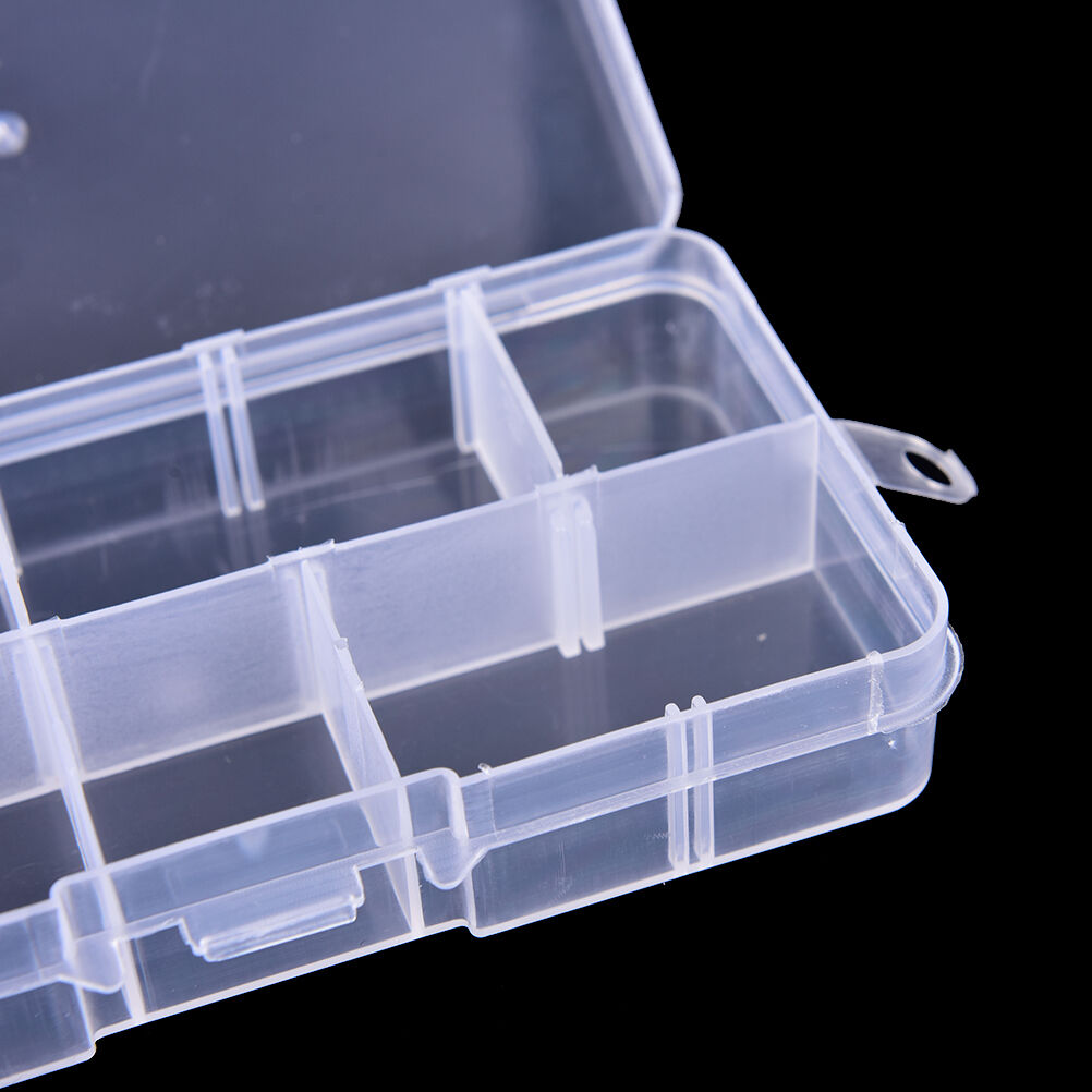 10 compartment transparent visible plastic fishing lure box fishing tackle.l8