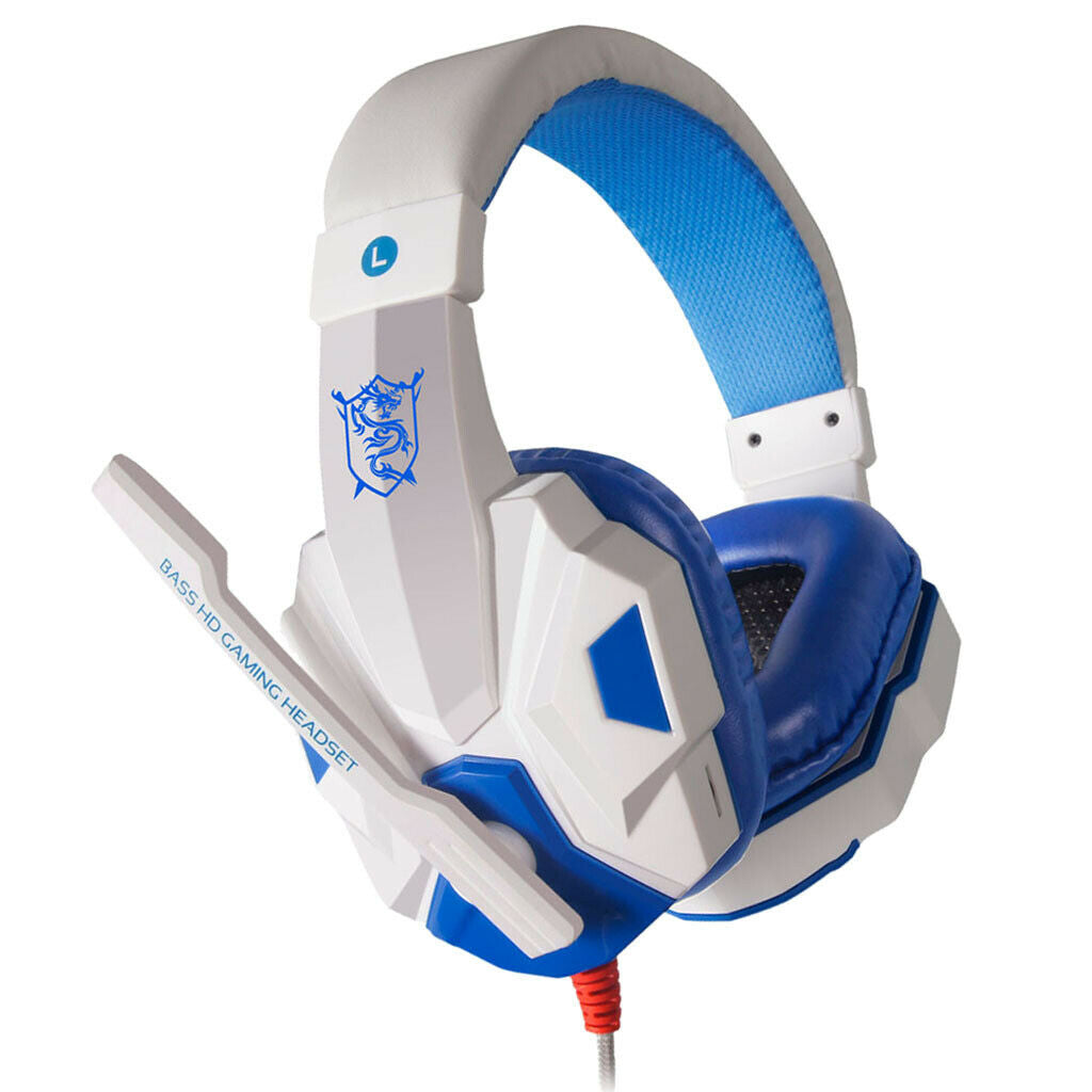 3.5mm Gaming Headphones Stereo Over-Ear Headset Bass Bass Mic Earphone