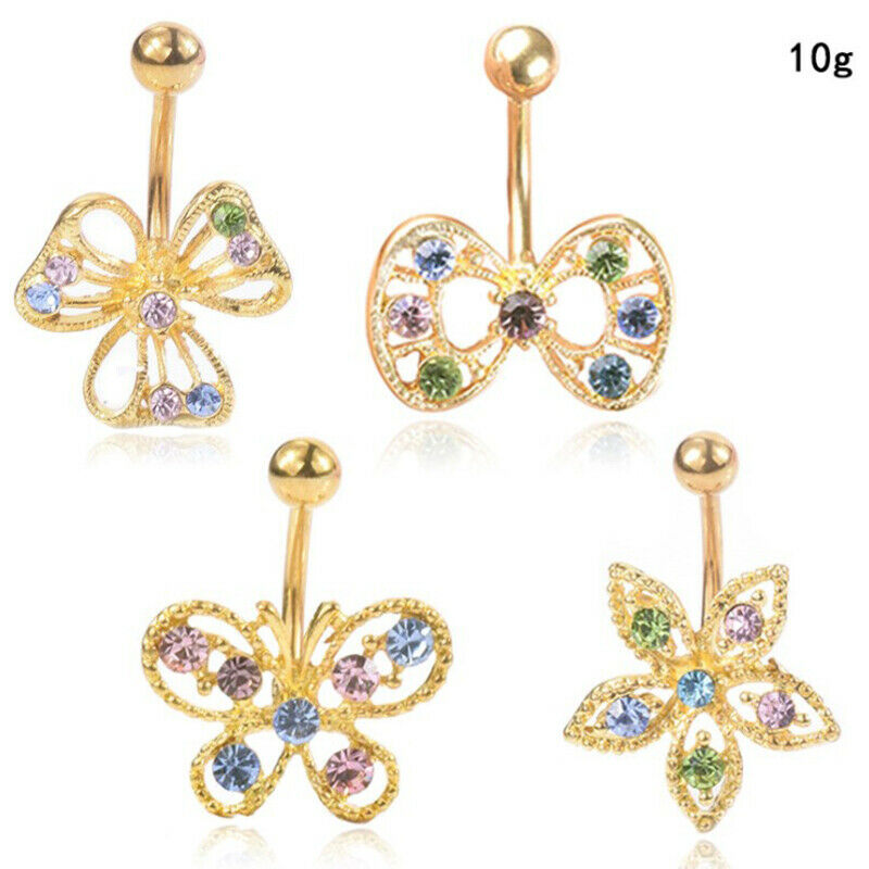 1pc Golden Maple Leaves Navel Ring Belly Dance Accessories Navel Na.l8