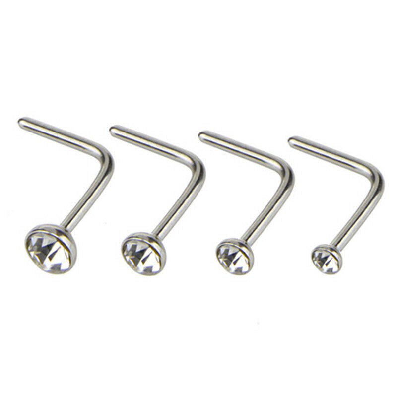 22x Stainless Steel Hinged Segment Nose Hoop Ring Bone Studs Body Piercin.l8