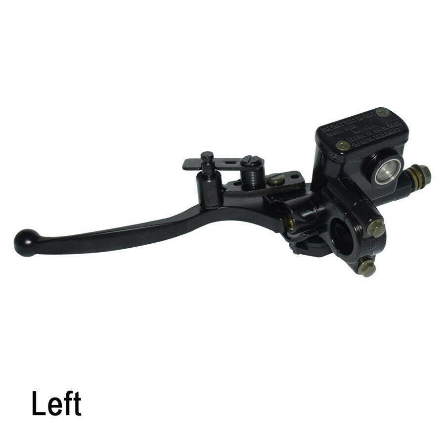 1Pair Motorcycle Hydraulic Brake Pump Master Cylinder Black Lever with Switch