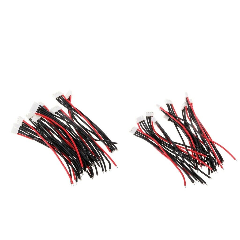 20pcs/lot 100mm Silicone Jst-xh Balance Cable for 3s 4s Lipo