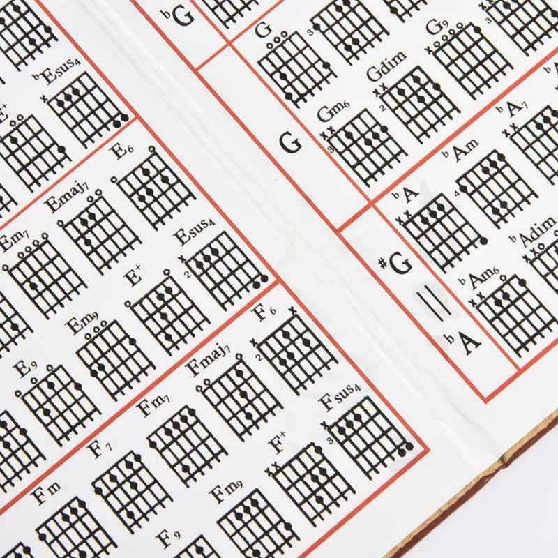 Guitar Chord Book PU Leather 6 String Tablature Guitarra Finger Exercise Sheet