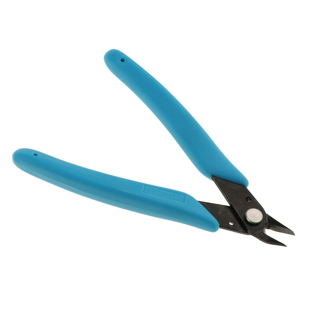 Blue Diamond Rhinestone Picker Nippers Clipper Manicure Pliers Nail Art Tool