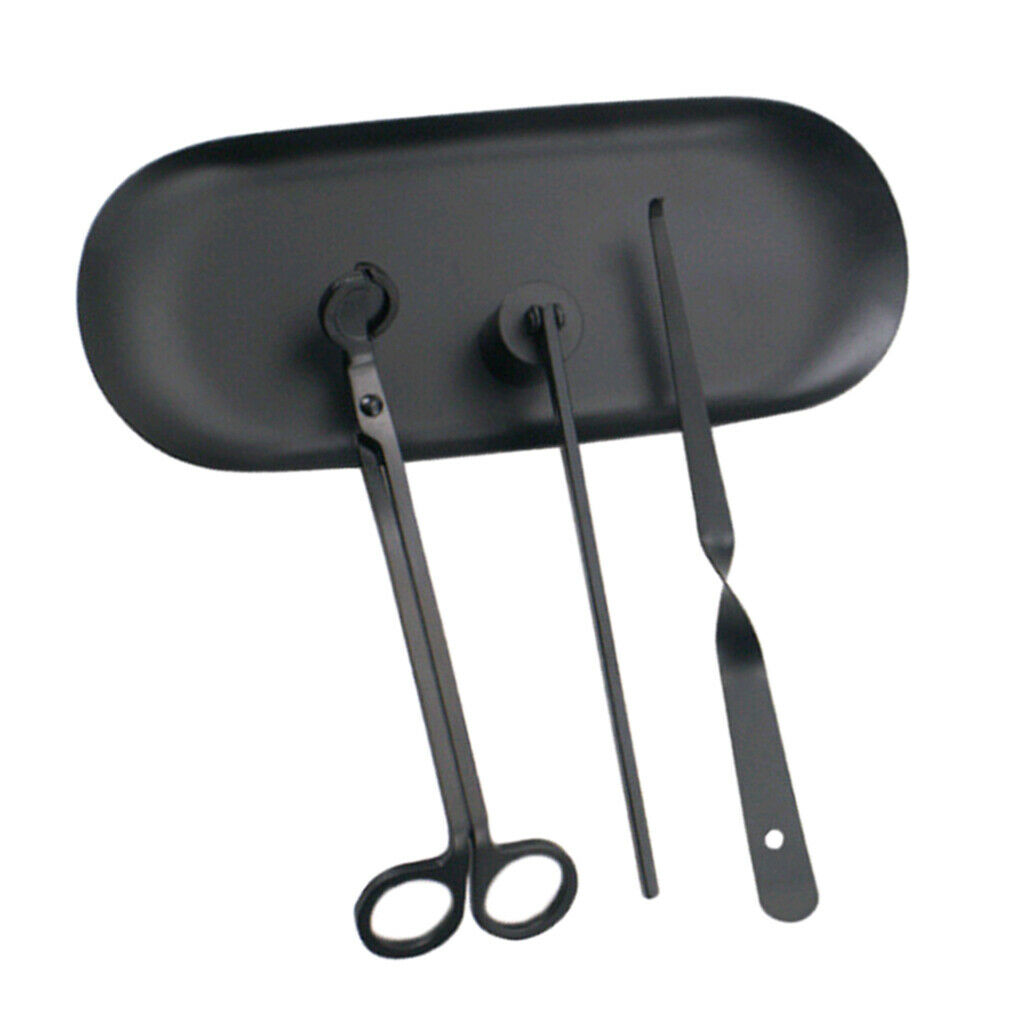 4pcs Candle Snuffer Set Candle Accessories Shear + Cover + Hook +