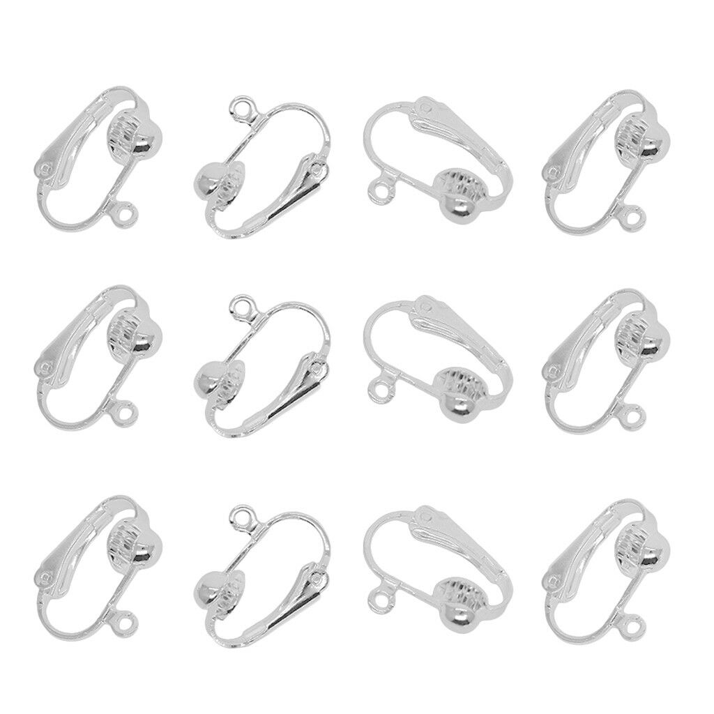 12pcs 16x14mm Brass   Converted Earring Loop Finding Clip On Earrings