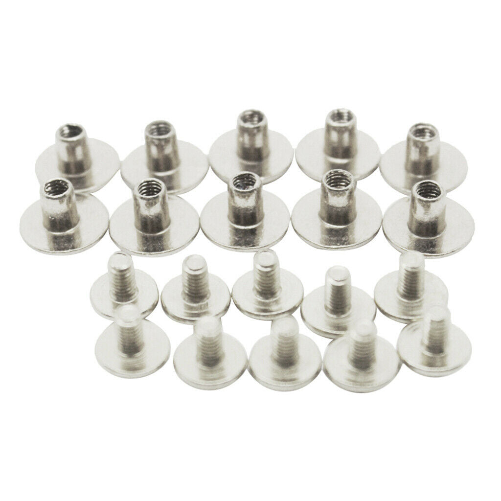 10 Sets Screw Metal Rivet Stud Leather Crafts   Nail For Bookbindings