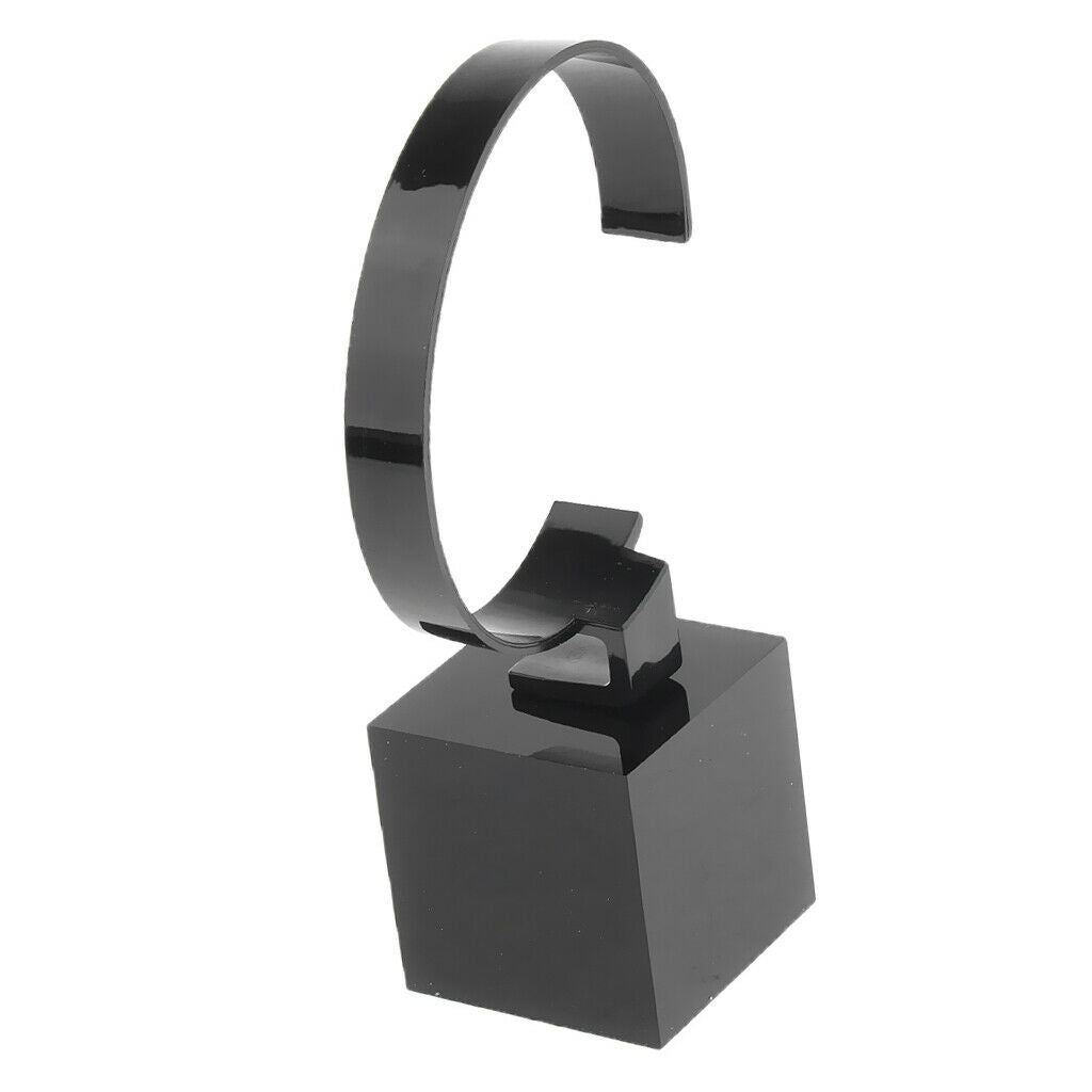 3X Acrylic Watch Display Stand Showcase Bracelet Display Holder 4cm Black