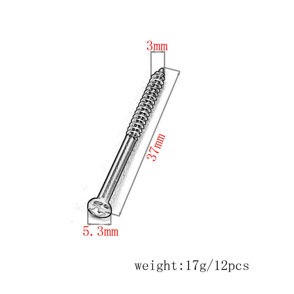 24 Pcs Guitar Bass Pickup Screws for Guitar Replacement Accessories