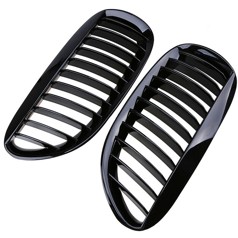 Gloss Black Front Kidney Grille Grills Fit BMW 630i 645Ci 650i M6 Coupe 05-2010