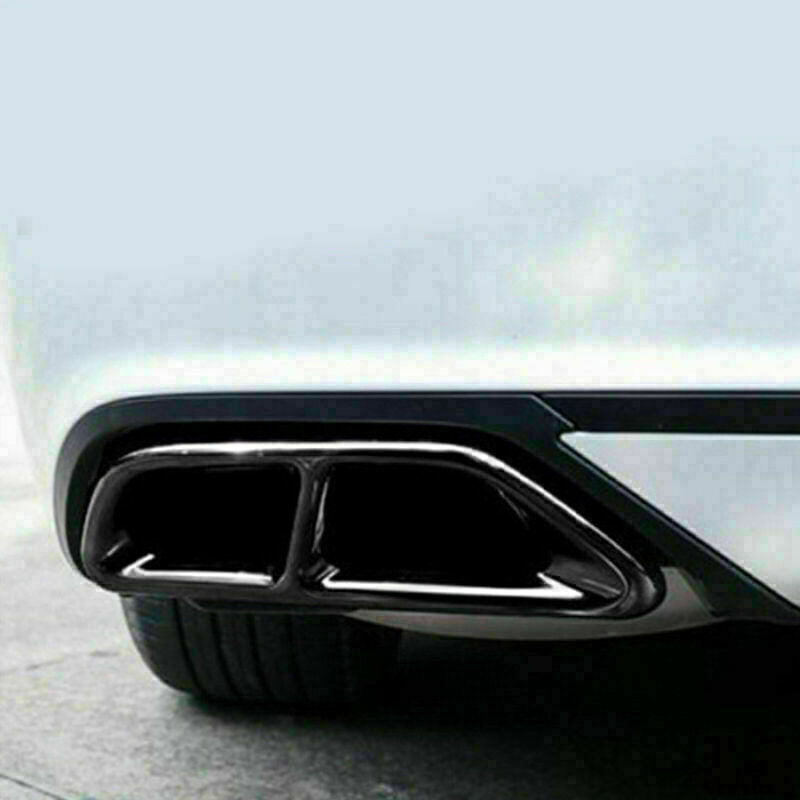 Black Titanium Rear Cylinder Exhaust Pipe Cover Trim Fits Accord 2018 2019 CN