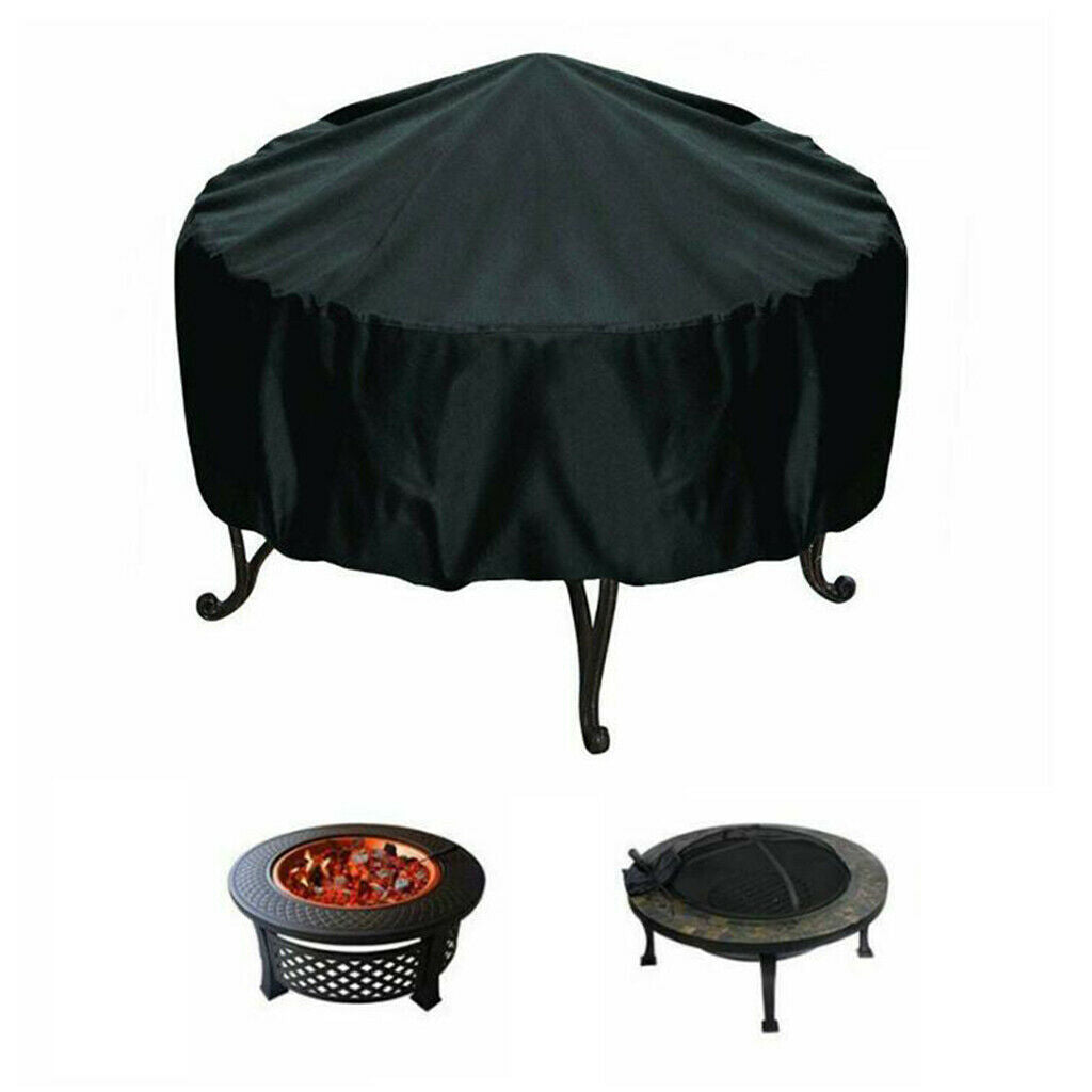 Patio Round Fire Pit Cover Waterproof UV Protector Grill BBQ Cover 30''