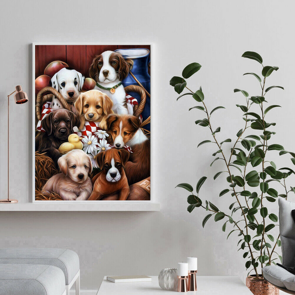 Full Square Drill 5D DIY Diamond Painting Dog Embroidery Cross Stitch Kit @