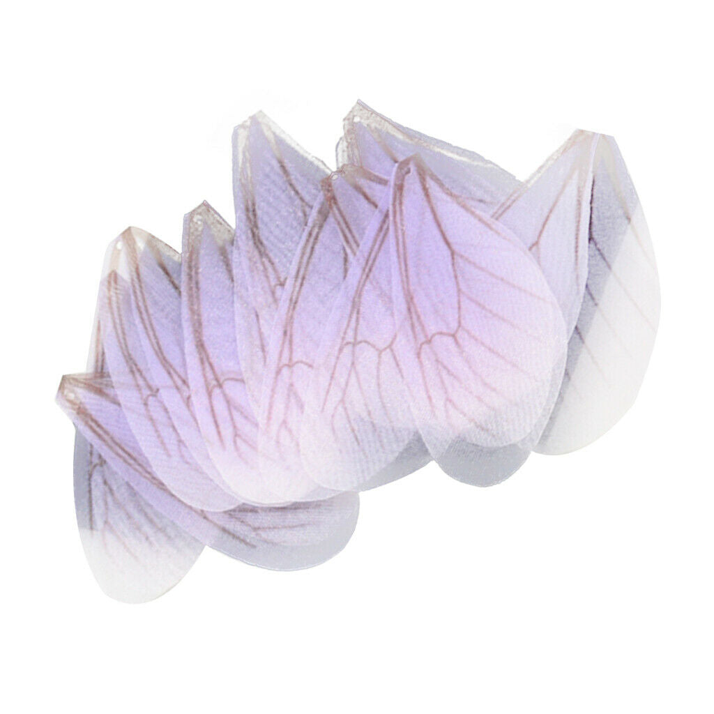 10pcs Dragonfly Wing Earrings Pendants for DIY Charm Jewelry Findings Purple