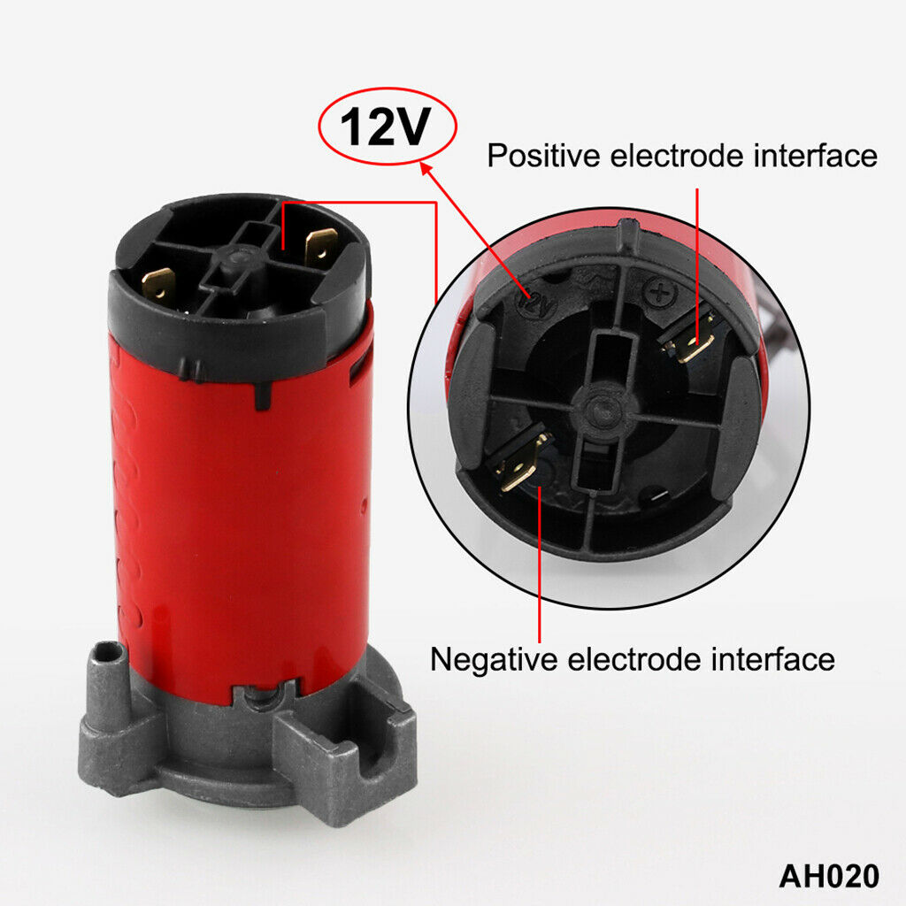 Red Universal 12V 0.08 0.12MPA Air Compressor for Air Horn Car Truck Vehicle