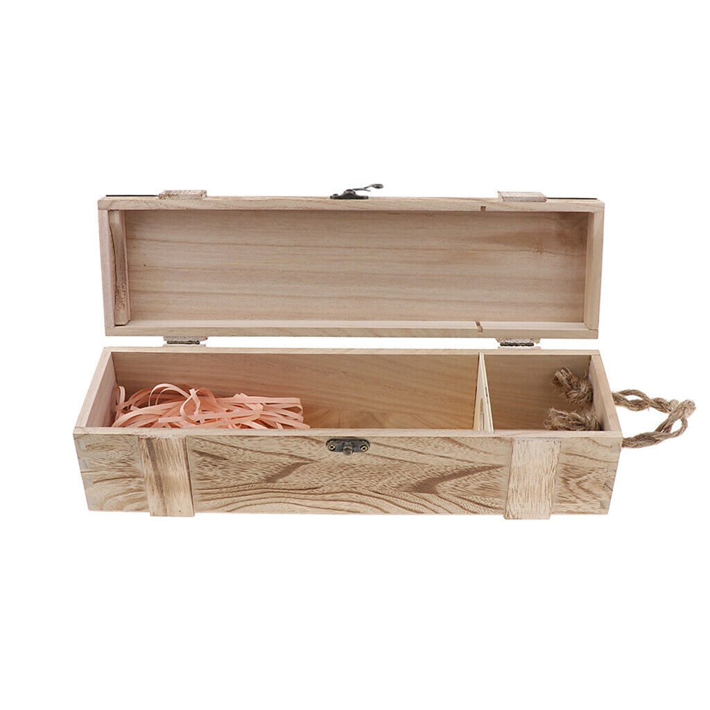 Personalized Single Bottle Wooden Wine Box with Carrying Case