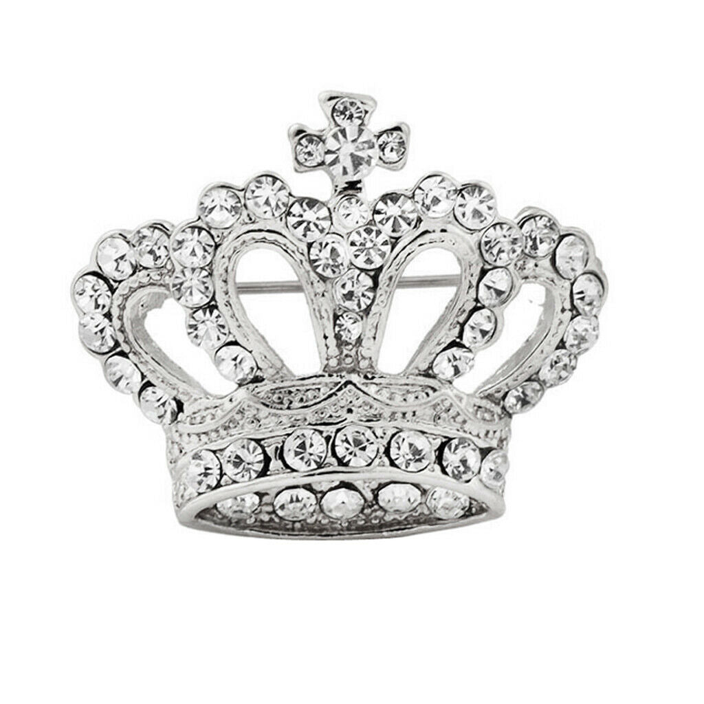 Crystal Rhinestone Victoria King Queen  Wedding Bridal Brooch Pin Gift