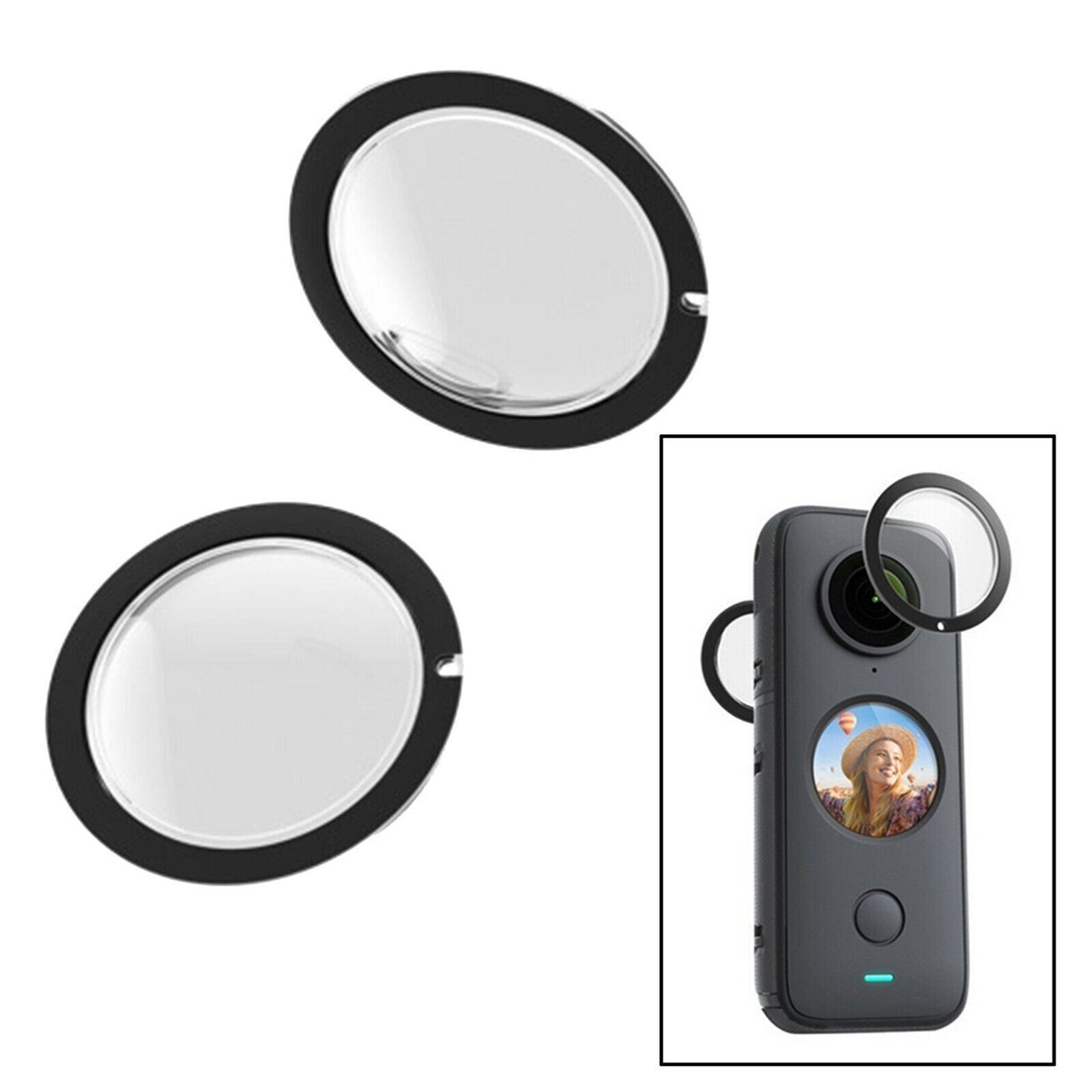 2 Pieces Lens Protective Cover Sticky for Insta360 ONE X2 Parts Accessories