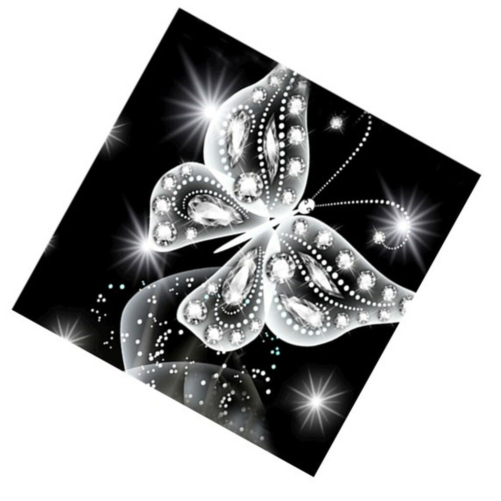 Crystal Butterfly Diamond Painting Embroidery DIY Paint By Number Kit Decor