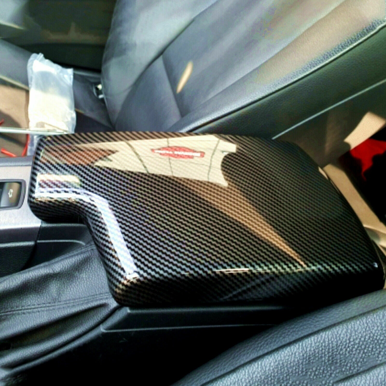 Carbon Fiber Armrest Cover for BMW 3 Series E90 E92 Center Console Pad 2006-2012