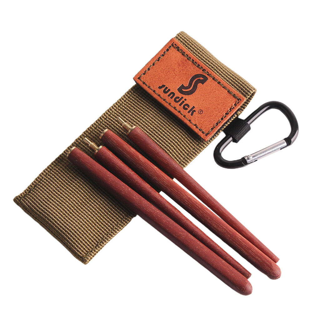 Foldable Chopstick Travel Cutlery Set Rosewood Chopsticks with Carry Bag