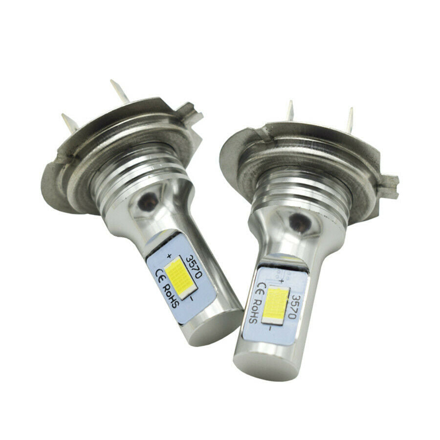2x 35W H7 LED Headlights Bulbs Kit High/Low Beam 4000LM Super Bright 6000K White