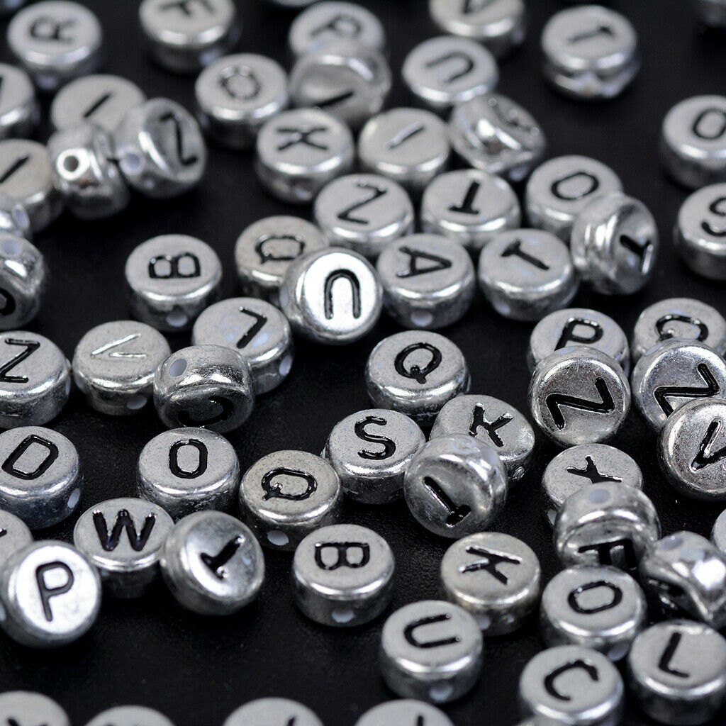 200 Pieces Colorful Acrylic Beads Charm Alphabet Letter Bead DIY Jewelry 6 #