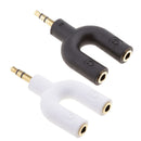 2 Pieces 3.5 mm Stereo Audio Jack Headphones 2 Way Y Splitter Adapter