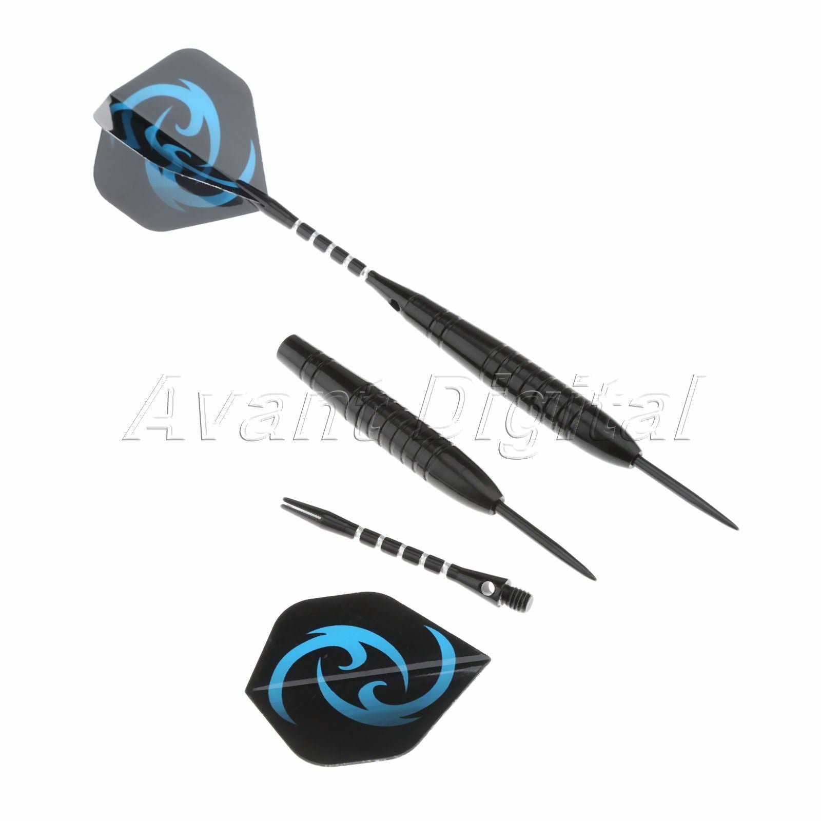 Professional 22 Grams Torpedo Type Steel Tip Darts & High-Tech Dart Flights