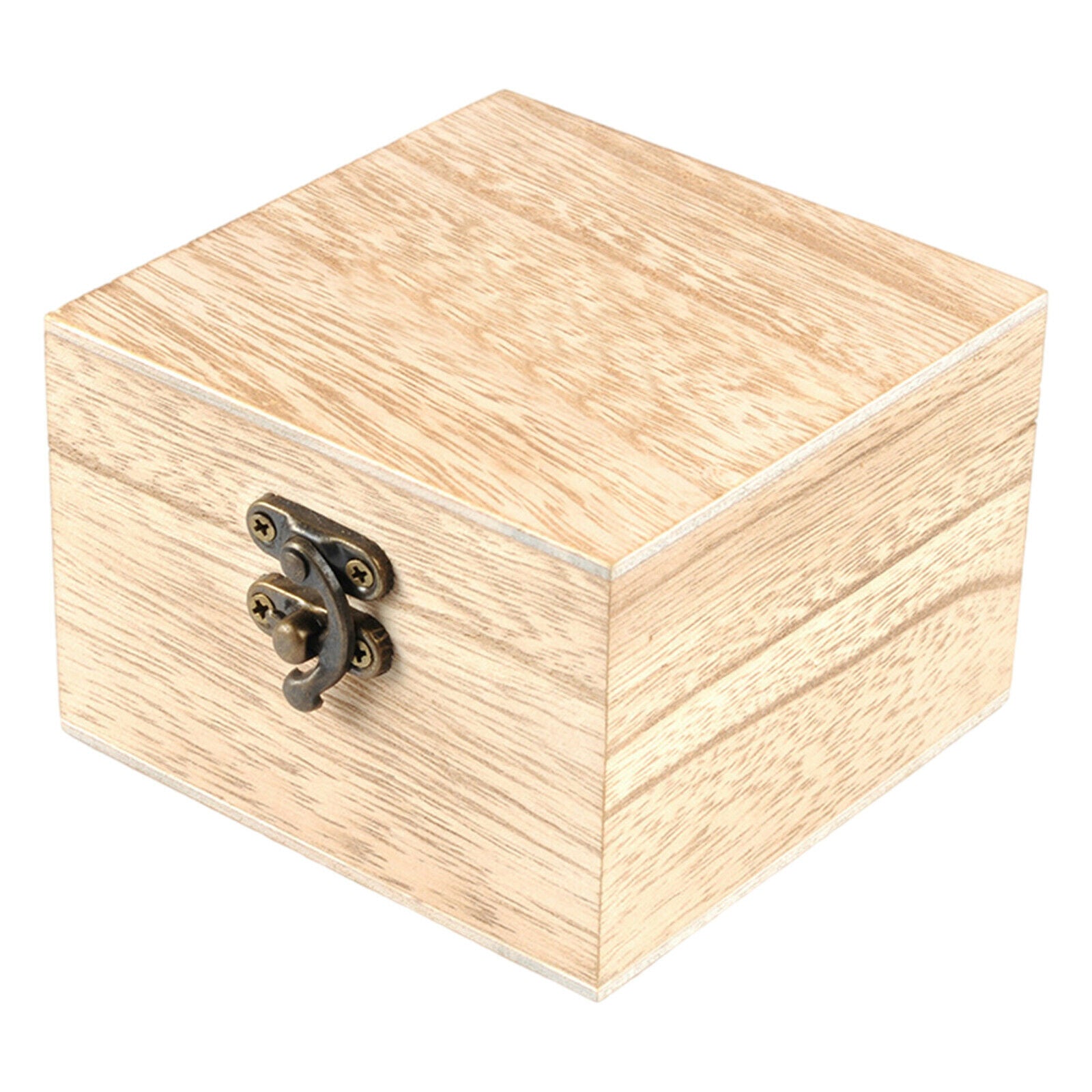 Unpainted Wooden Watch Case Classic Jewelry Box Chest Organizer