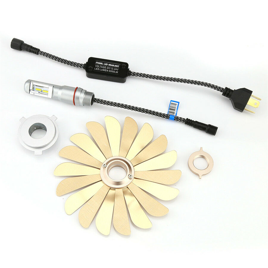 Fanless Car Led Light ZES 100W 12000LM Headlights Led Bulb H4 12V Lamp 2nd Chip