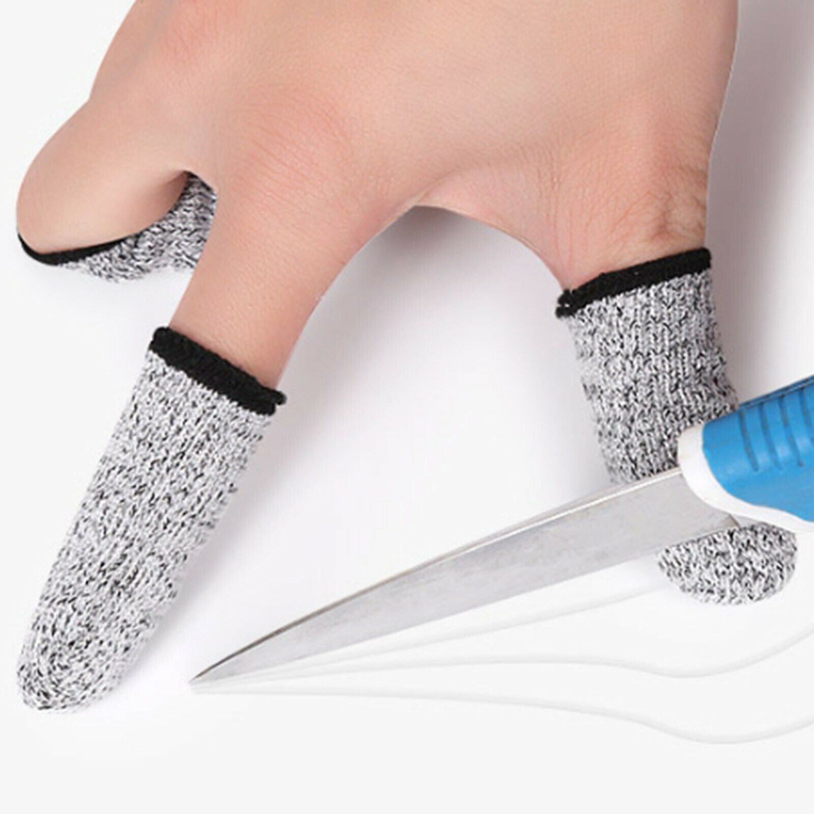 16Pcs Safety Anti-Cut Finger Cots HPPE Finger Sleeve Cover Glove for Kitchen