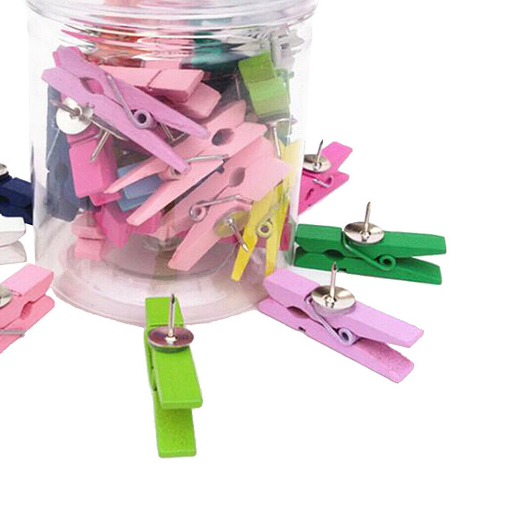 Multicolor Wooden Clips 100 Pieces