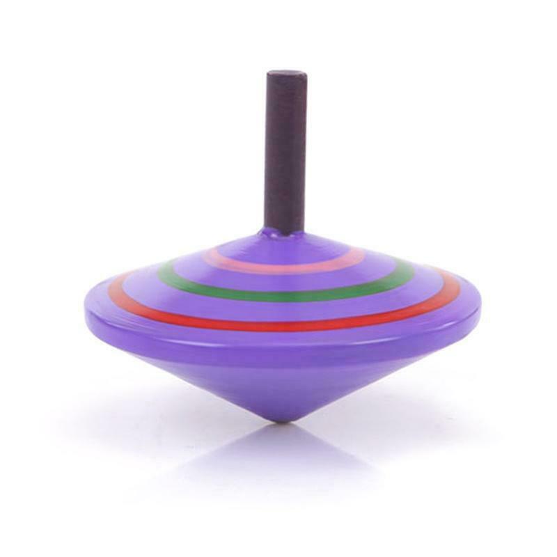 3Pcs/Set Handmade Painted Wooden Spinning Tops Educational Toys Gift for Kids