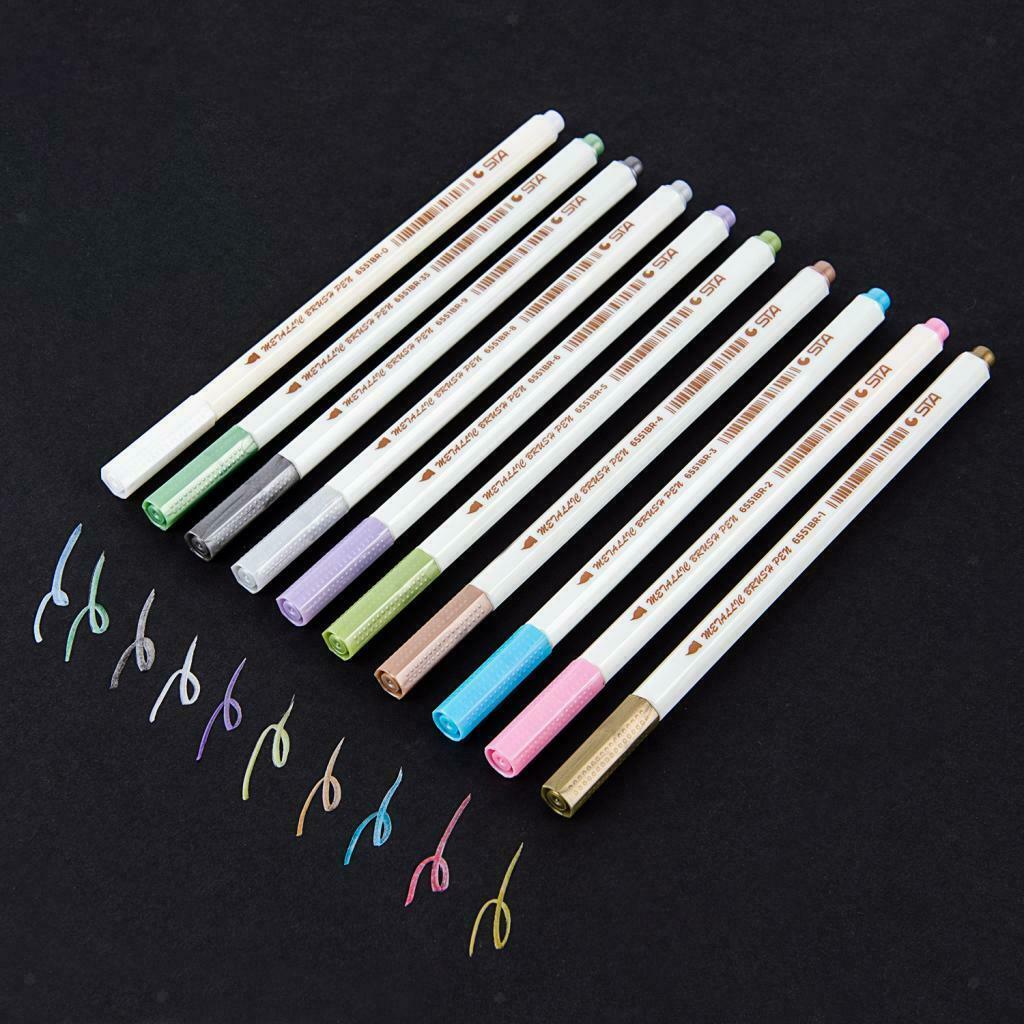 10-Piece Multi-purpose Waterproof Permanent Paint Pen Oil Marker Metallic Paint
