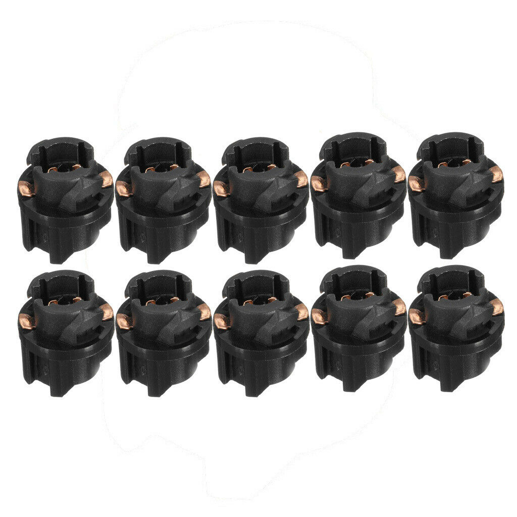 10 Pieces T5 Twist Sockets For Instrument Panel Cluster Light Bulbs Lamps