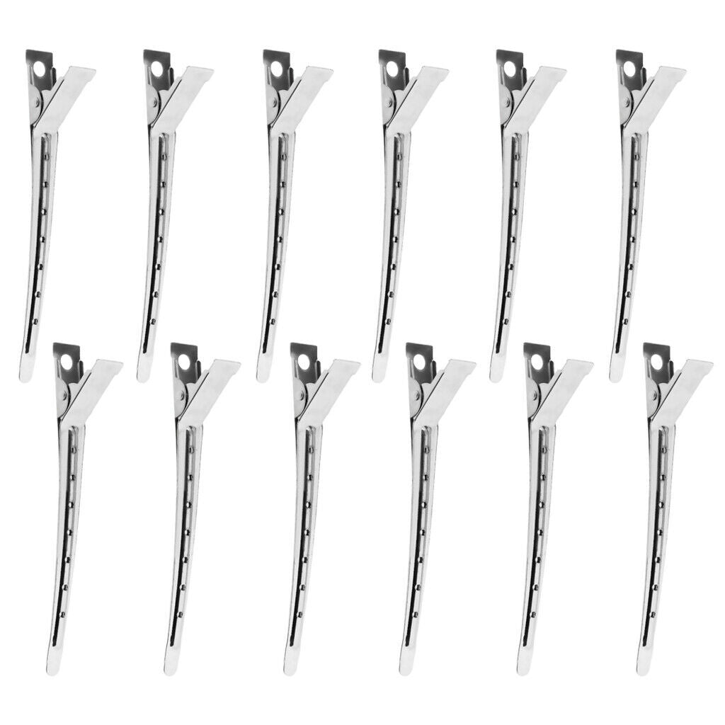 12 Pack Stainless Steel Duckbill Fixing Clips Clamps Accessories with Holes