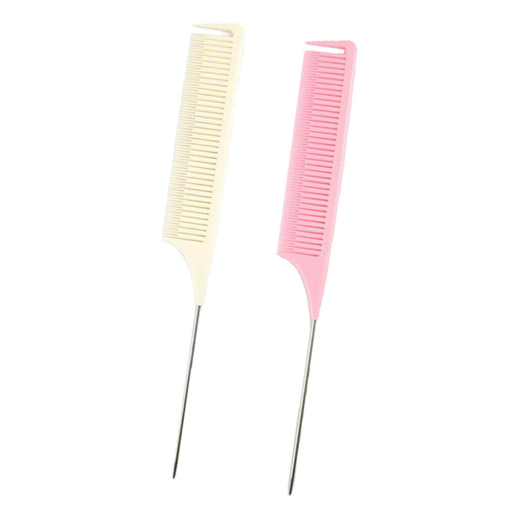 2x New ABS Fine Weave Highlighting Foiling Hair Combs for Salon Styling