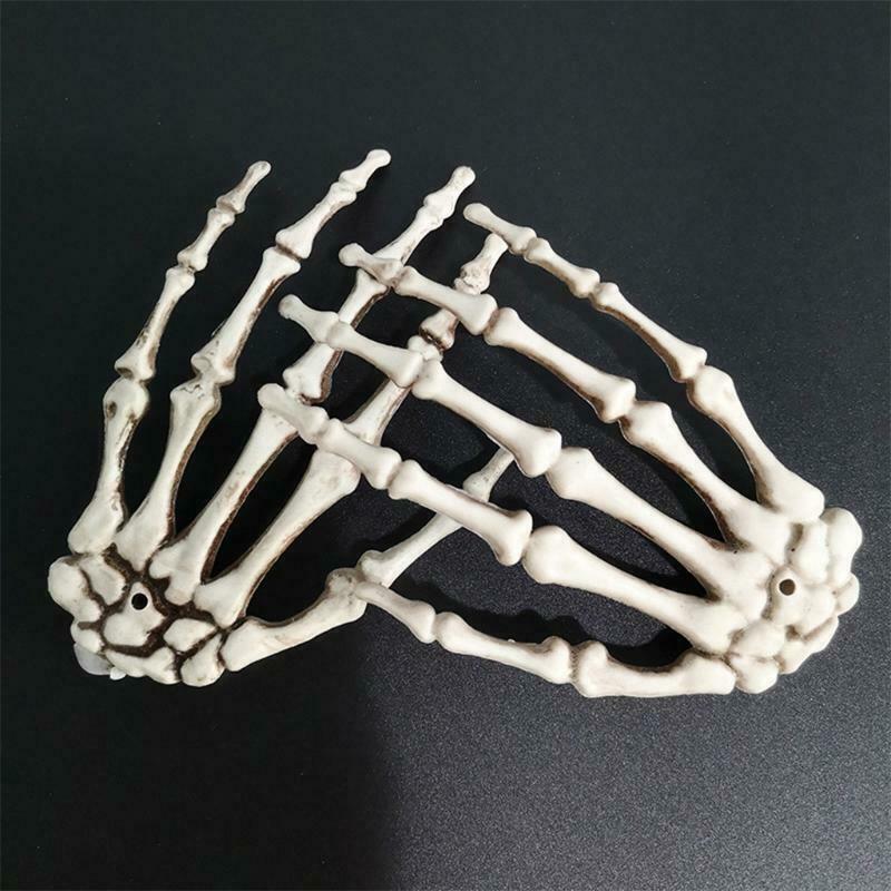 1 Pair Skeleton Hands Bone Halloween Party Decoration for Scary Props Supplies