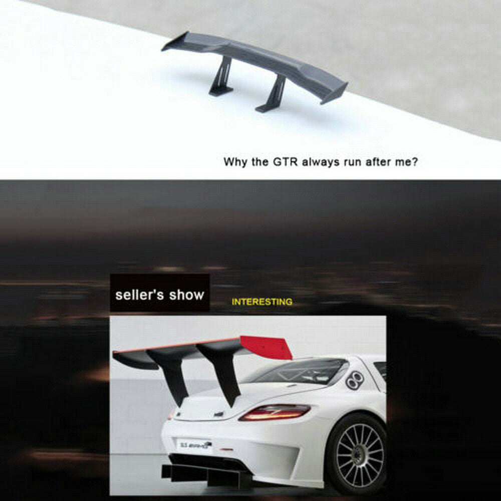 Universal New Mini Spoiler Car Auto Tail Decoration Spoiler Wing Carbon Fiber US