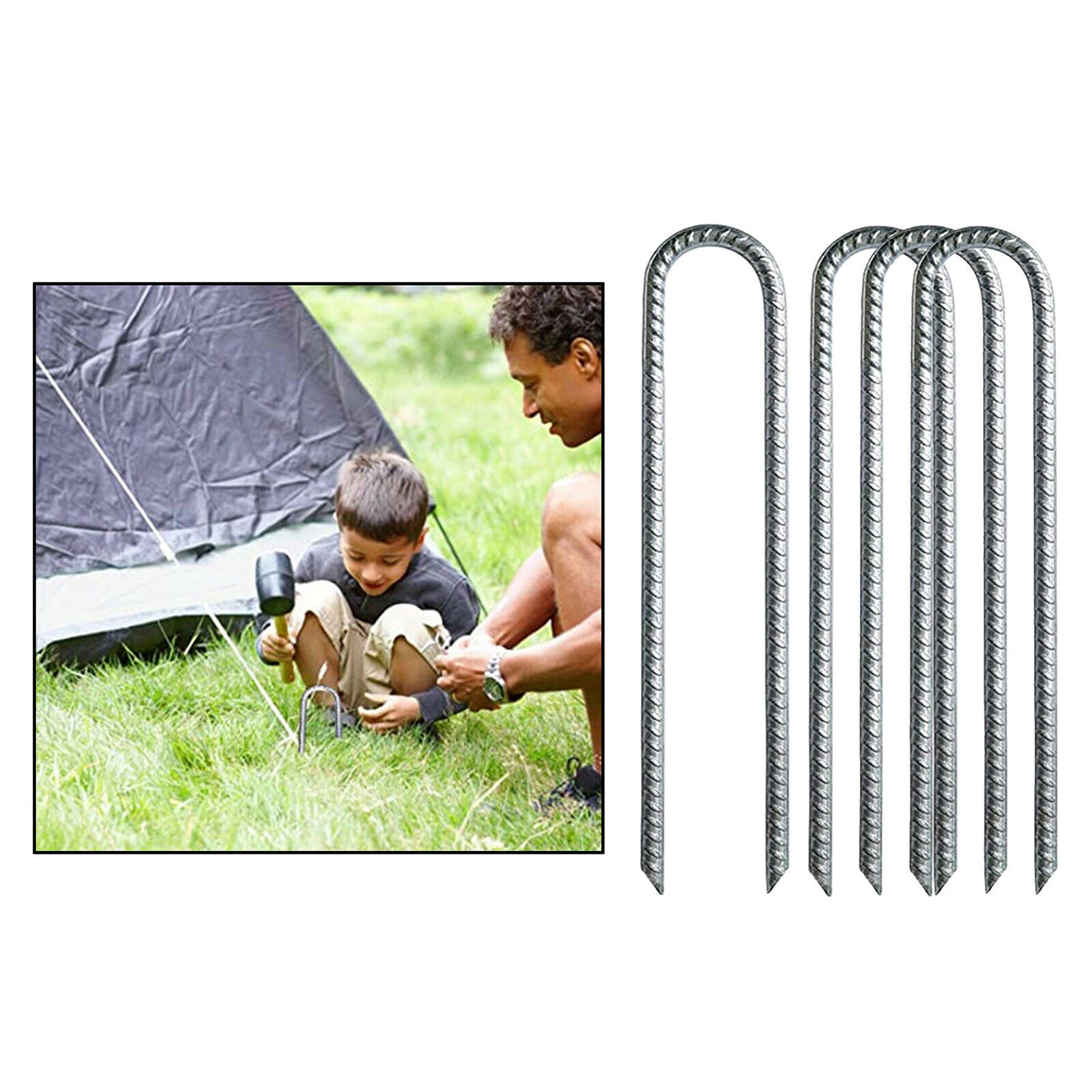 4pcs Heavy Duty Trampoline Stakes 12" Wind Ground Anchors Pegs Accessories