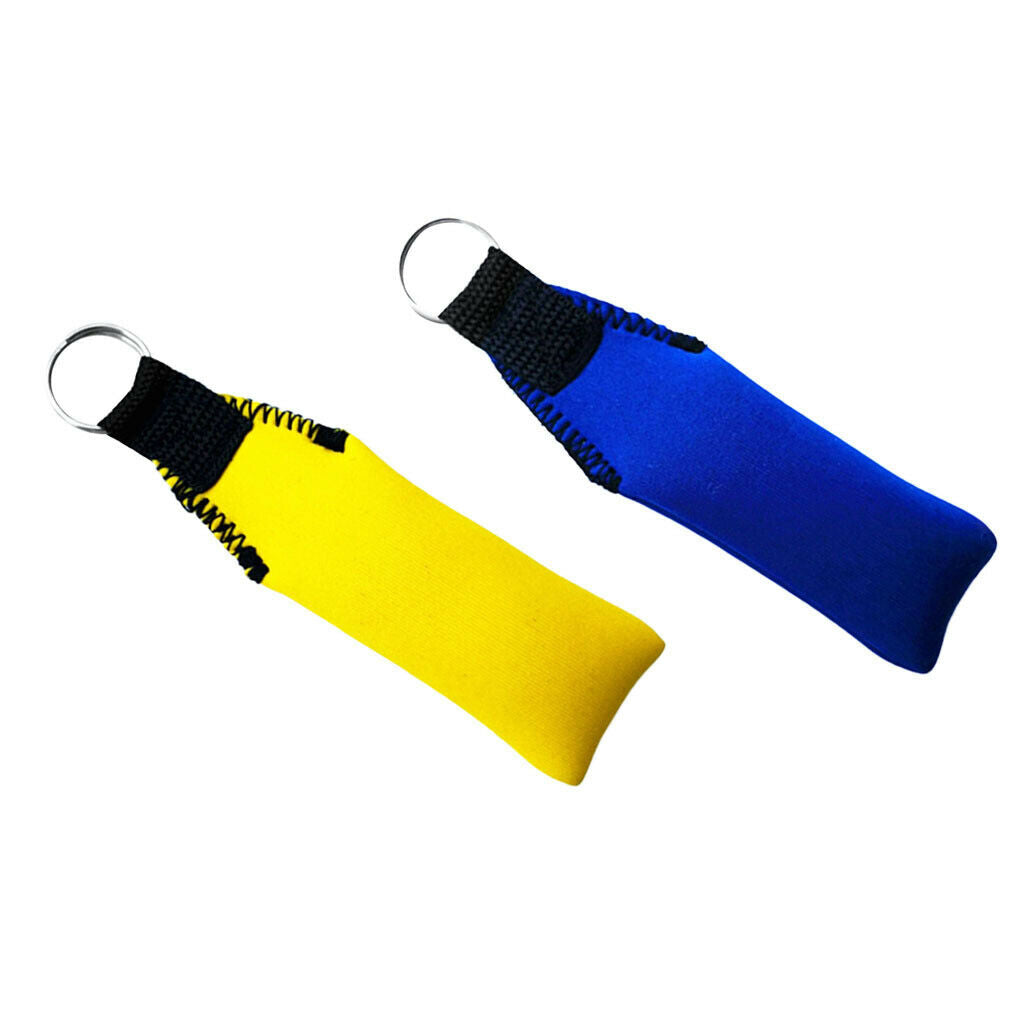 2Pc Lightweight Portable Neoprene Floating Keyring Backpack Chain Key Holder
