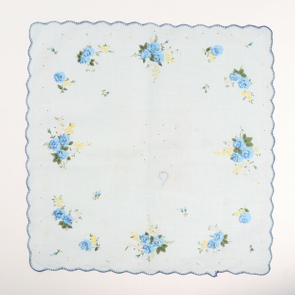 10x Women Cotton Handkerchiefs Multicolor Hanky Premium Pocket Square Gift