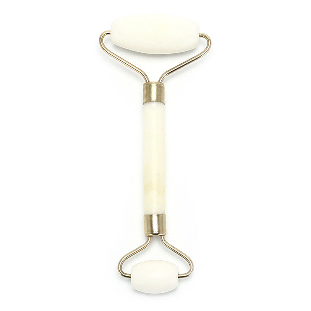 1x Natural Jade Stone Massager Roller Spa Head Neck Body Facial Beauty Tool A DD