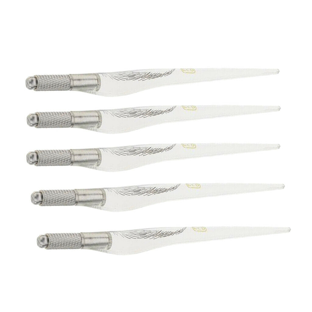 5 x Professional Manual Microblading Tattoo Pen For Eyebrow Permanent Makeup
