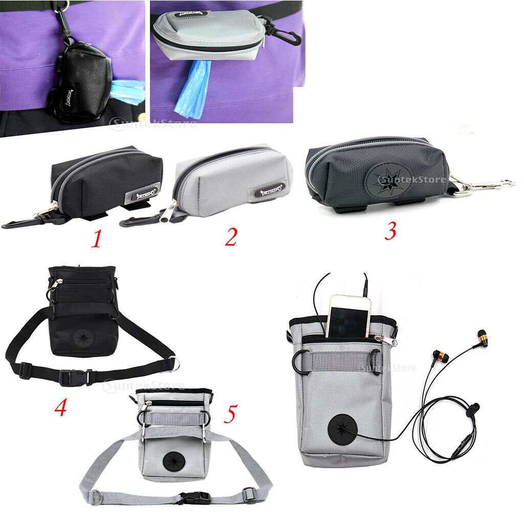 Dog Walking Portable Poo Bags Pet Support Bag Disposable W / HASP Metal Black