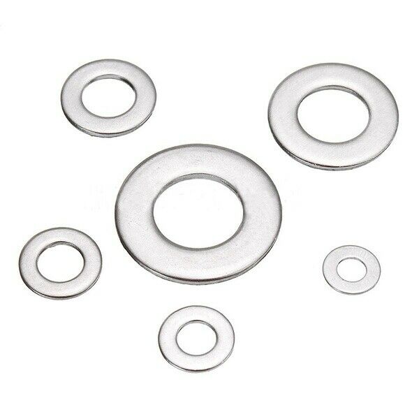 105pcs 304 Flat Stainless Steel Washers M3 M4 M5 M6 M8 M10 for Screws Repair KY2