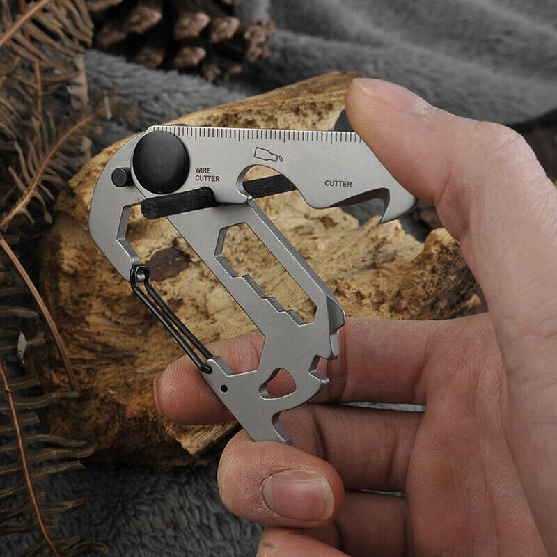 Multifunction Climbing Carabiner EDC Keychain Gear Outdoor Tools Camping Hik SJ