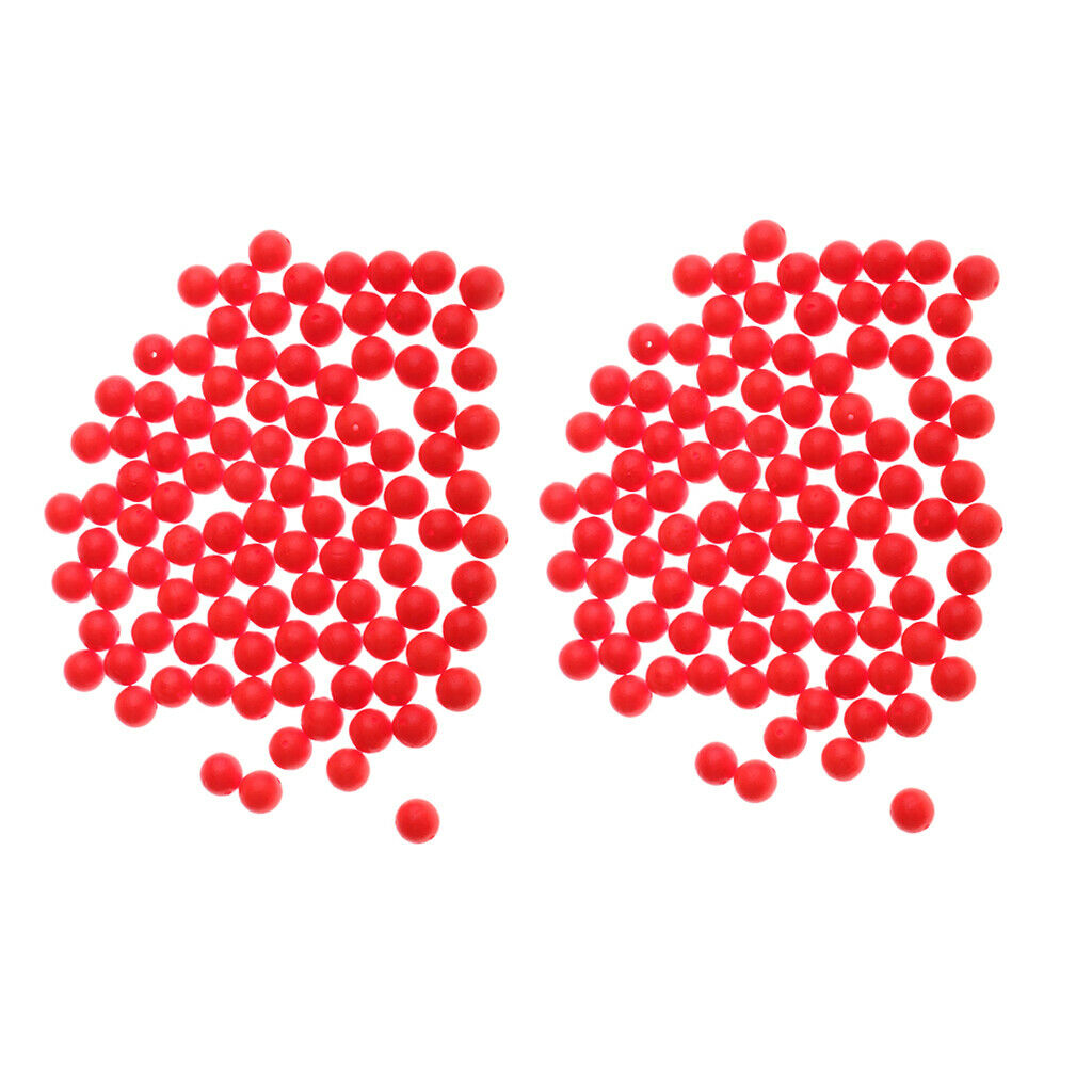 200pcs Floating Fishing Bobbers Ball Eva Red Foam Indicator