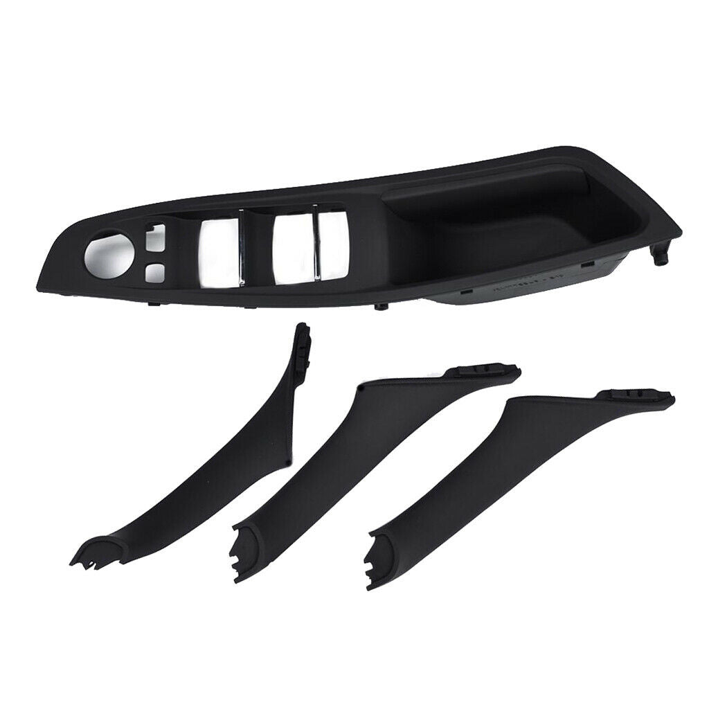 4 Packs Interior Door Handle Switch Panel Set for BMW 5 Series 520 525